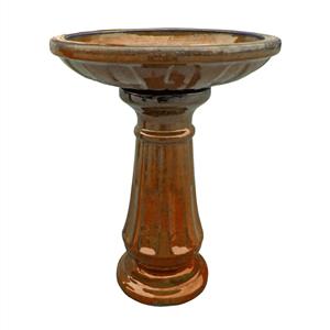 Northcote Pottery 52 x 52 x 60cm Primo Miami Bird Bath - Copper