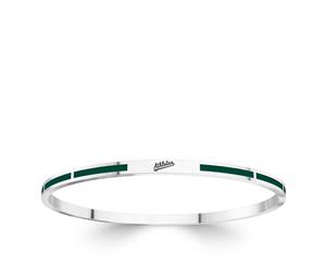 Oakland Athletics Bangle Bracelet For Women In Sterling Silver Design by BIXLER - Sterling Silver