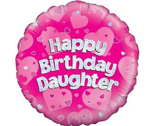 Oaktree 18 Inch Happy Birthday Daughter Pink Foil Party Balloon (Pink) - SG9028