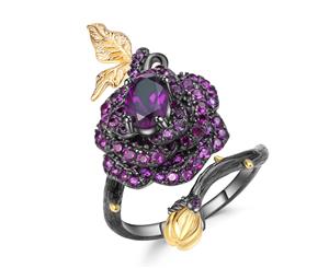 Olivia Yip - Black Peony Is Noble And Elegant Women's Ring