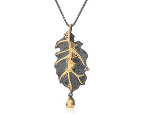 Olivia Yip - Glamour Of Leaves Women's Pendant/Brooch