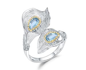 Olivia Yip - White Against Blue Gems Women's Ring