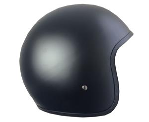 Open Face Motorcycle Helmet Matt Black