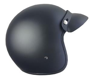 Open Face Motorcycle Helmet with Visor Matt Black