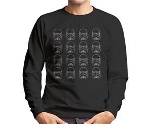 Original Stormtrooper Line Art Helmets Men's Sweatshirt - Black