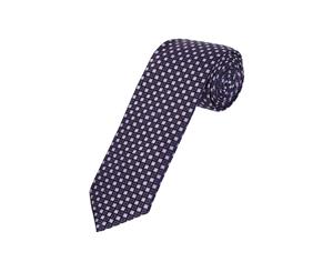 Oxford SILK TIE DMND GRID REG BLK/FSCH X MENS ACCESSORIES