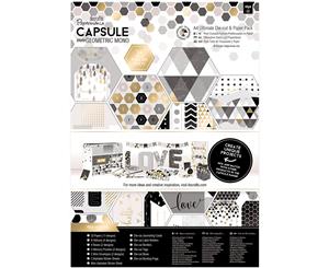 Papermania Ultimate A4 Die-Cuts & Paper Pack 48/Pkg-Geometric Mono