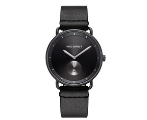 Paul Hewitt Breakwater Line Black Sunray IP Black/Gun Metal Leather Strap Type Pure Black