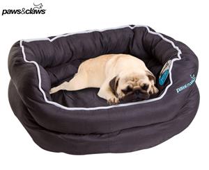 Paws & Claws 85x75cm Large Microfibre Pet Bed - Black