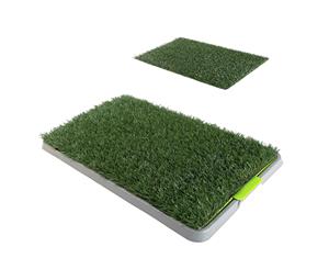 Pet Dog Potty Tray Training Toilet + 1 Grass Mat 69cm x 43cm