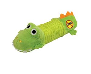 Petstages No Stuffing Plush Big Squeak Gator Dog Toy