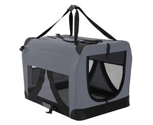 Portable Soft Dog Cage Crate Carrier XXXL GREY