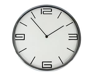 Premium 30cm Chrome Clock