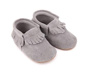 Pre-walker Leather Moccasins Grey