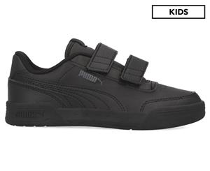 Puma Boys' Caracal Velcro Pre-School Trainers - Black/Dark Shadow