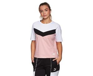 Puma Women's XTG Colorblock Tee / T-Shirt / Tshirt - Bridal Rose