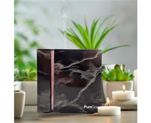 PureSpa Aroma Diffuser 200ml Modern Marble Grain Design Ultrasonic Humidifer - Black