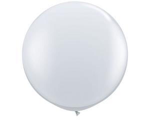 Qualatex 16 Inch Round Plain Latex Balloons (50 Pack) (Diamond Clear) - SG4588