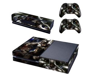 REYTID Console Skin / Sticker + 2 x Controller Decals & Kinect Wrap Compatible with Microsoft Xbox One - Full Set - The Batman - Black