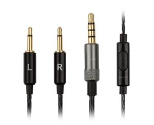 REYTID Replacement Audio Cable Compatible with Sennheiser HD497 HD212 EH250 EH350 Headphones - Compatible with iPhone and Android - Graphite/Grey/Black