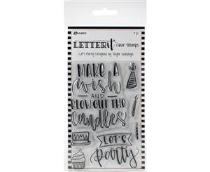 Ranger Letter It Clear Stamp Set 4&quotX6"-Let's Party