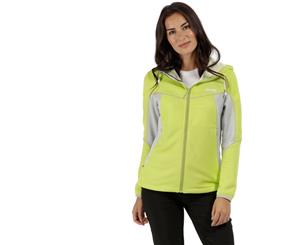 Regatta Womens/Ladies Tarnis Full Zip Hooded Ribbed Fleece Jacket - LimeZ/LtStl