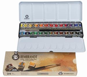 Rembrandt Watercolour Metal Deluxe Set of 24 Half Pans