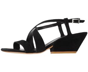 Roberto Del Carlo Women's Buckled Wedge Sandal - Black