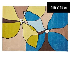 Rug Culture 165x115cm Deco Flower Rug - Blue