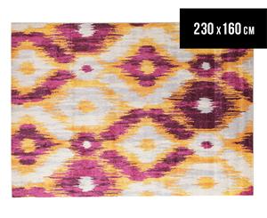 Rug Culture 230x160cm Power Loomed Modern Ikat Rug - Aubergine