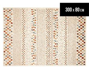 Rug Culture 300x80cm Oxford Modern Rug Runner - Bone