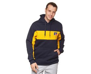 Russell Athletic Men's Contrast Panel Hoodie - Navy/Russell Gold