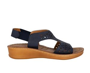 Sail CoraSol Womens Comfort Sandal Laser Cutouts Spendless Shoes - Navy