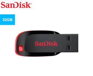 SanDisk 32GB Cruzer Blade USB 2.0 Flash Drive