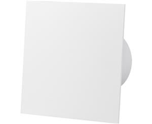 Shiny White Acrylic Glass Front Panel 100mm Standard Extractor Fan for Wall Ceiling Ventilation