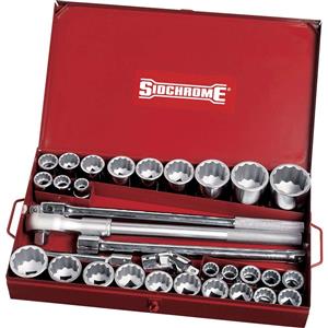 Sidchrome 3/4 inch SD AF/Met 32Pce Socket Set SCMT15106