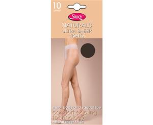 Silky Womens/Ladies Naturals Ultra Sheer Tights (1 Pair) (Barely Black) - LW185
