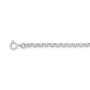 Silver 19cm Belcher Bracelet