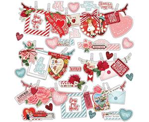 Simple Stories - Simple Vintage My Valentine Cardstock Stickers 12in X 12in - Banners