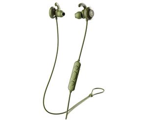 Skullcandy Method Active Sport Wireless In-Ear Headphones - MOSS/OLIVE/YELLOW - with in-line mic and controls