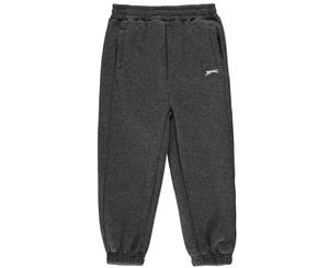 Slazenger Boys Closed Hem Fleece Pants Trousers Bottoms Infant - Charcoal Marl