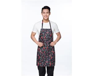 Soft Chef Apron with Pocket for Women and Men - Red Black