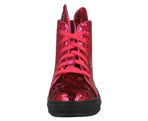 Spot On Girls Bunny Ears Ankle Boots (Fuchsia) - KM712