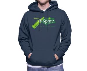 Sprite Taste Its Tingling Tartness 1960s Logo Men's Hooded Sweatshirt - Navy Blue