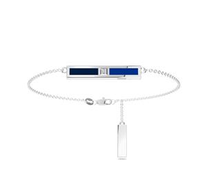 St. Louis Blues Diamond Link Bracelet For Women In Sterling Silver Design by BIXLER - Sterling Silver