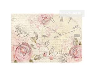 Stamperia Shabby Rose Clock 48cm x 33cm