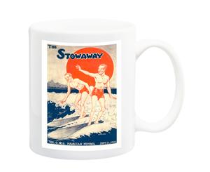 Stowaway Surfing Poster Mug - 11 Fluid Oz