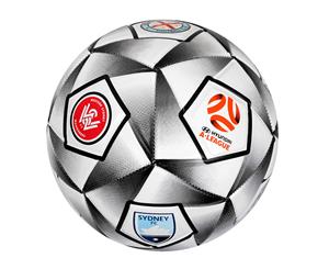 Summit A-League All Teams Soccer/Football Ball Outdoor Sport/Game Size 5 WHT/GRY