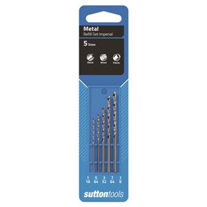 Sutton Tools 5 Piece Imperial Jobber Drill Bit Refill Set