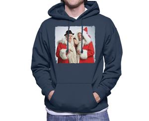 TV Times Minder Cast Father Christmas 1989 Men's Hooded Sweatshirt - Navy Blue